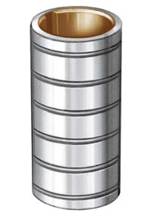 Vezetőpersely, sima, acél, bronz bevonattal, kiöntési réssel - ST7411.32x030